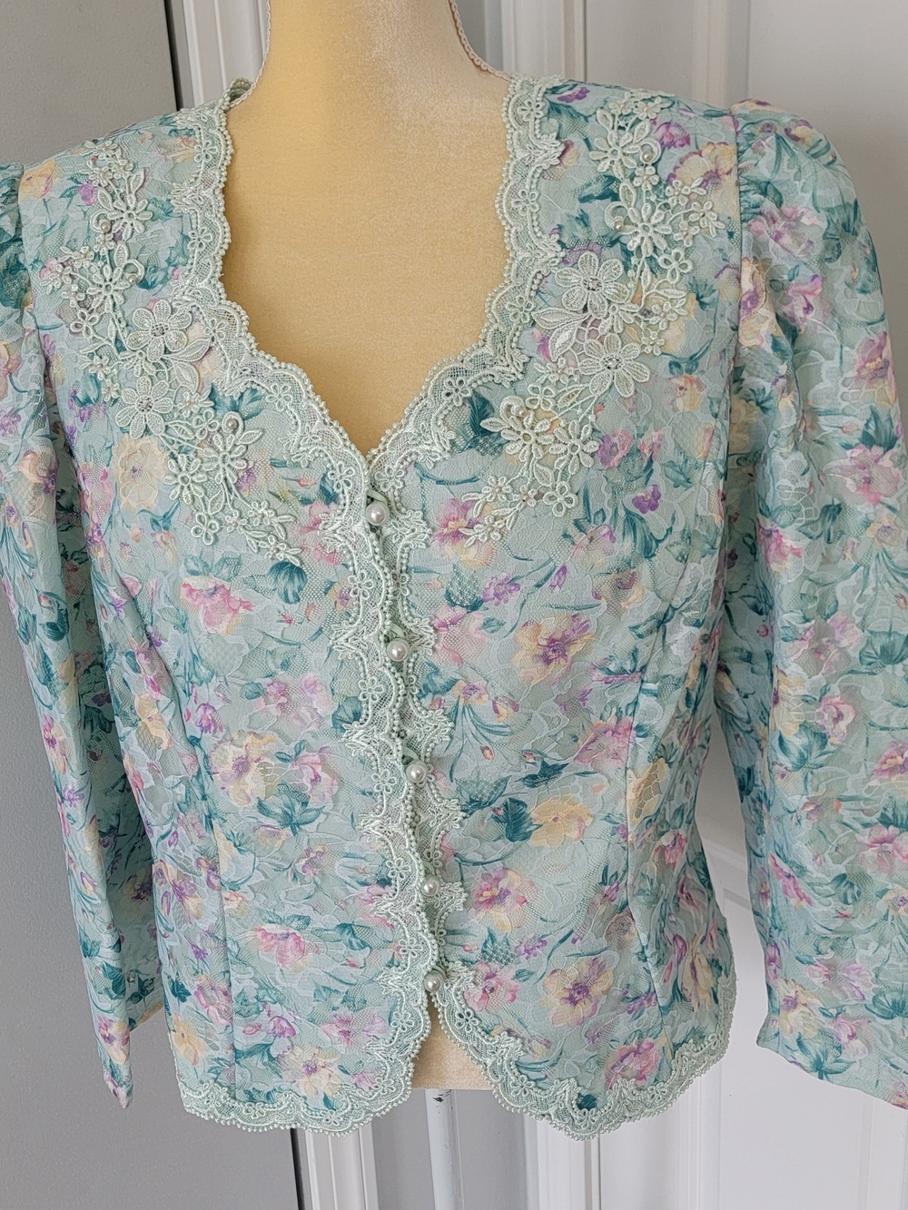 Vintage Nah Nah Collection Jonathan Tait Floral Tapestry Blazer Jacket Petite L